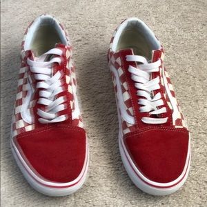 VANS red/white checkered sneakers